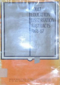 Adult Education Dissertation Abstracts