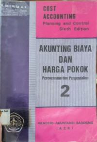 Akuntansi Biaya Dan Harga Pokok Perencanaan Dan Pengendalian 2