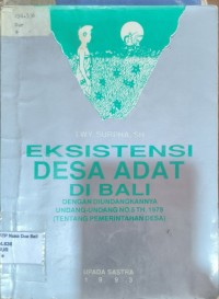 Eksistensi Desa Adat di Bali