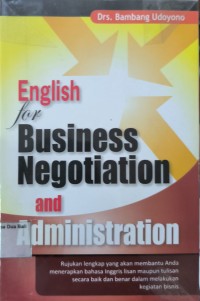 English For Business Negotiation And Administration