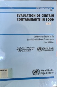 Evaluation Of Certain Contaminants In Food