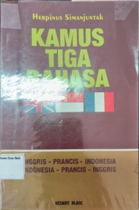 Kamus Tiga Bahasa Inggris Prancis Indonesia