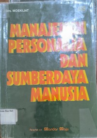 Manajemen Personalia Dan Sumberdaya Manusia