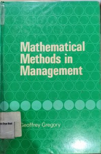 Mathematical Methods In Management