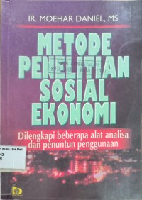 Metode Penelitian Sosial Ekonomi