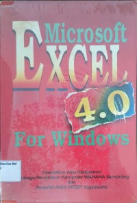 Microsoft Excel 4.0 For Windows