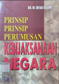 Prinsip-Prinsip Perumusan Kebijaksanaan Negara