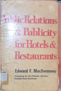 Public Relations & Publicity For Hotels & Restaurants